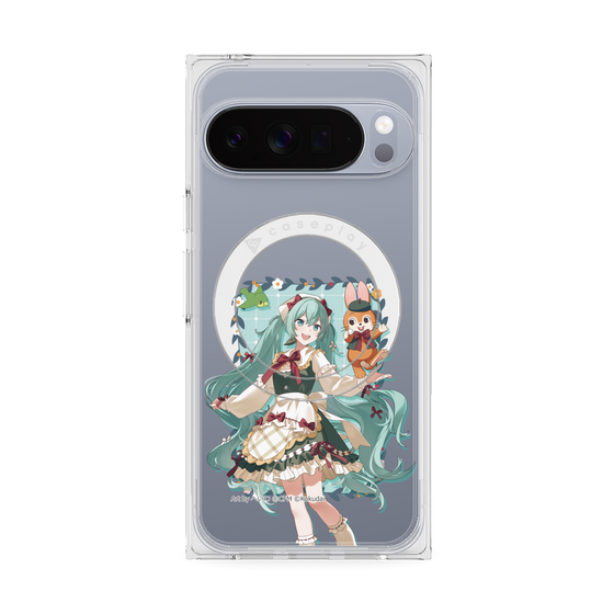 プレミアムスクエアケース with Pixelsnap［ 初音ミク×クッピーラムネ - 初音ミク×クッピー - 等身イラスト1 ］