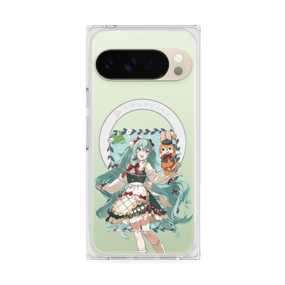 プレミアムスクエアケース with Pixelsnap［ 初音ミク×クッピーラムネ - 初音ミク×クッピー - 等身イラスト1 ］