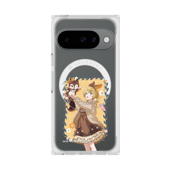 プレミアムスクエアケース with Pixelsnap［ 初音ミク×クッピーラムネ - 鏡音リン×ラム - 等身イラスト1 ］