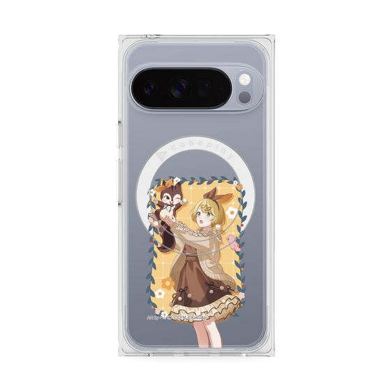 プレミアムスクエアケース with Pixelsnap［ 初音ミク×クッピーラムネ - 鏡音リン×ラム - 等身イラスト1 ］
