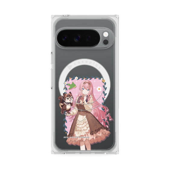 プレミアムスクエアケース with Pixelsnap［ 初音ミク×クッピーラムネ - 巡音ルカ×ラム - 等身イラスト1 ］