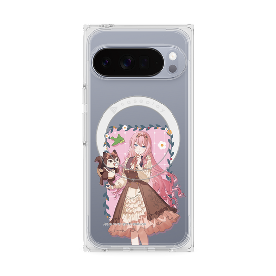 プレミアムスクエアケース with Pixelsnap［ 初音ミク×クッピーラムネ - 巡音ルカ×ラム - 等身イラスト1 ］
