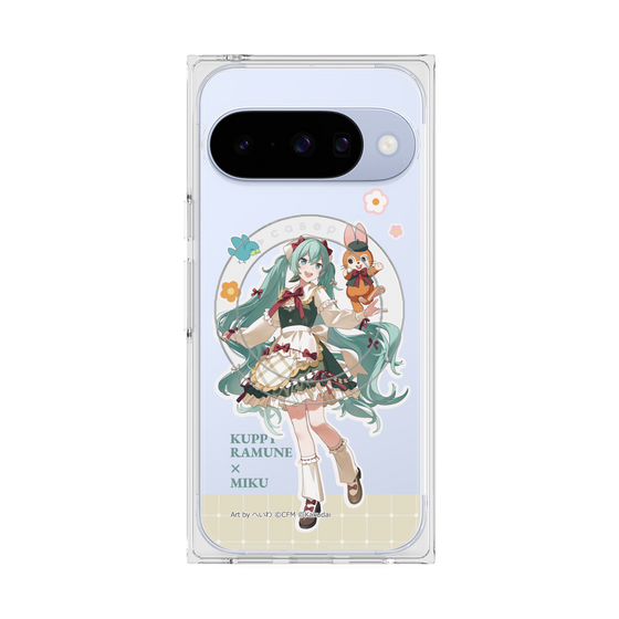 プレミアムスクエアケース with Pixelsnap［ 初音ミク×クッピーラムネ - 初音ミク×クッピー - 等身イラスト2 ］