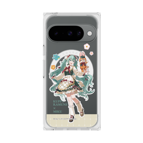 プレミアムスクエアケース with Pixelsnap［ 初音ミク×クッピーラムネ - 初音ミク×クッピー - 等身イラスト2 ］