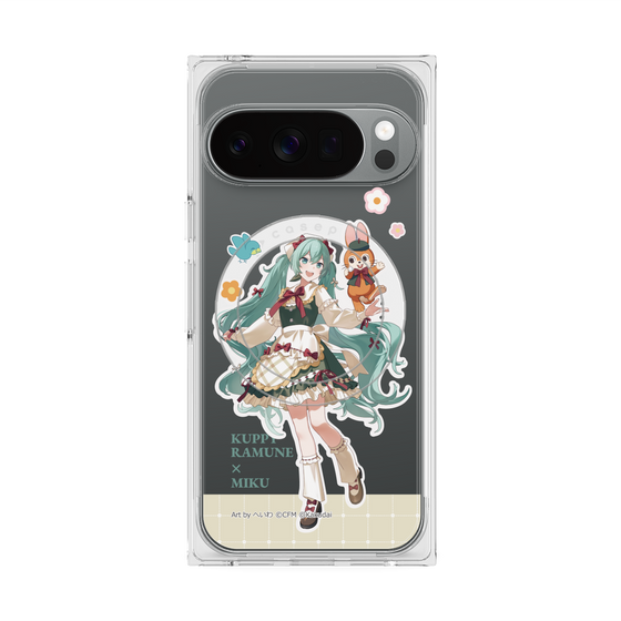 プレミアムスクエアケース with Pixelsnap［ 初音ミク×クッピーラムネ - 初音ミク×クッピー - 等身イラスト2 ］
