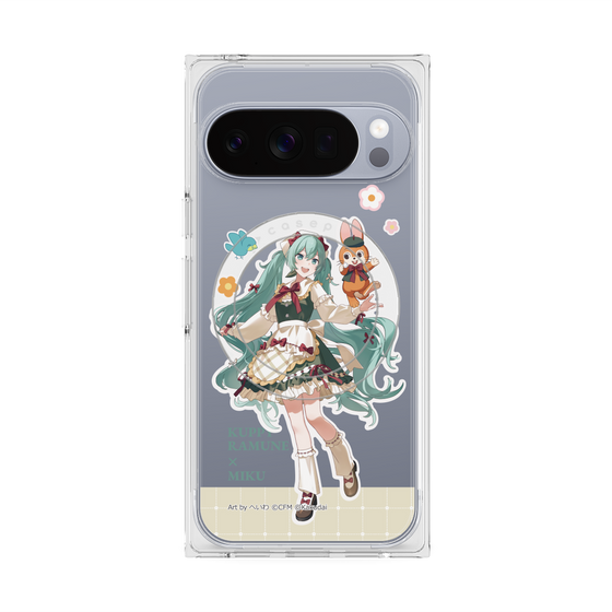 プレミアムスクエアケース with Pixelsnap［ 初音ミク×クッピーラムネ - 初音ミク×クッピー - 等身イラスト2 ］