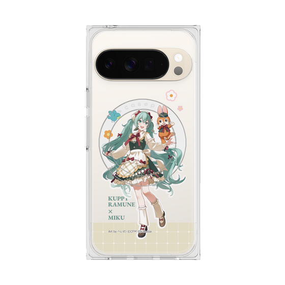 プレミアムスクエアケース with Pixelsnap［ 初音ミク×クッピーラムネ - 初音ミク×クッピー - 等身イラスト2 ］