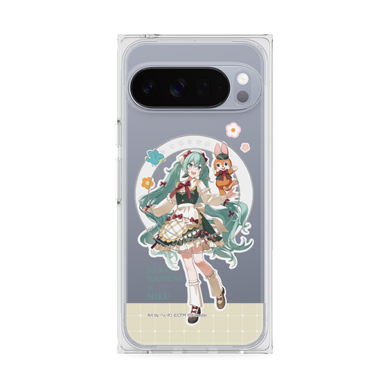 プレミアムスクエアケース with Pixelsnap［ 初音ミク×クッピーラムネ - 初音ミク×クッピー - 等身イラスト2 ］