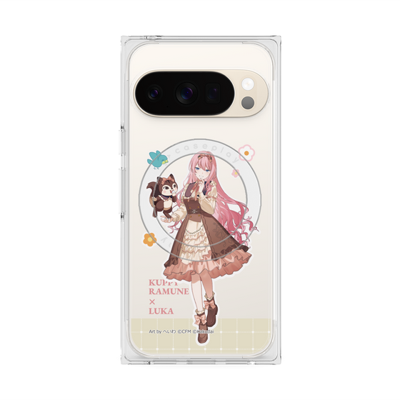 プレミアムスクエアケース with Pixelsnap［ 初音ミク×クッピーラムネ - 巡音ルカ×ラム - 等身イラスト2 ］
