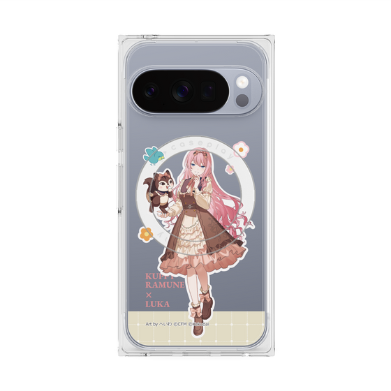 プレミアムスクエアケース with Pixelsnap［ 初音ミク×クッピーラムネ - 巡音ルカ×ラム - 等身イラスト2 ］