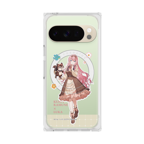 プレミアムスクエアケース with Pixelsnap［ 初音ミク×クッピーラムネ - 巡音ルカ×ラム - 等身イラスト2 ］