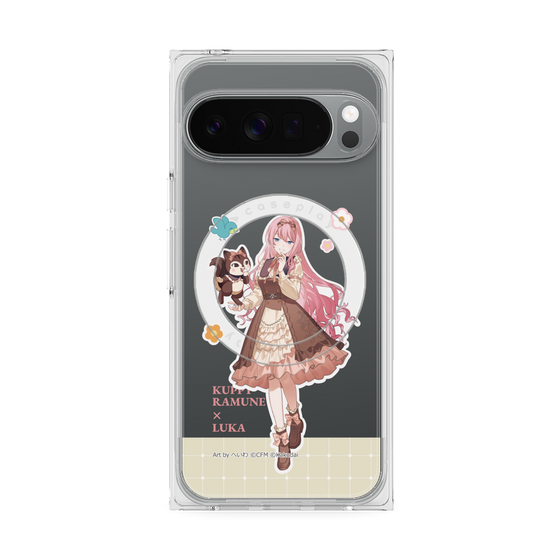 プレミアムスクエアケース with Pixelsnap［ 初音ミク×クッピーラムネ - 巡音ルカ×ラム - 等身イラスト2 ］