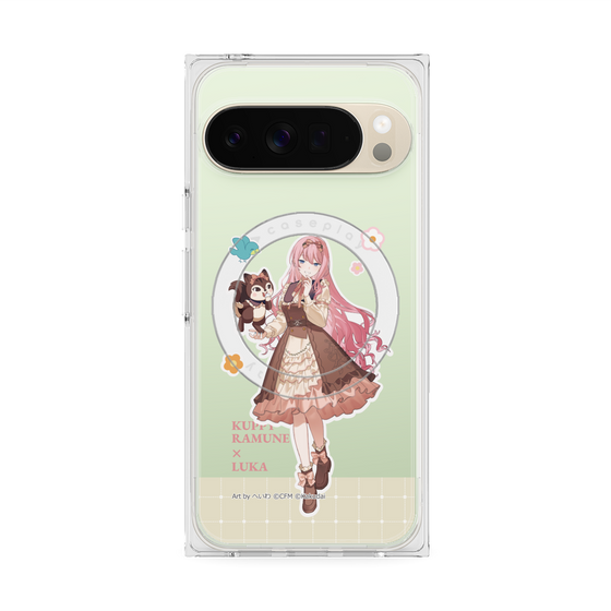 プレミアムスクエアケース with Pixelsnap［ 初音ミク×クッピーラムネ - 巡音ルカ×ラム - 等身イラスト2 ］