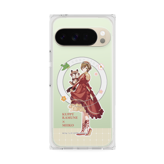 プレミアムスクエアケース with Pixelsnap［ 初音ミク×クッピーラムネ - MEIKO×ラム - 等身イラスト2 ］