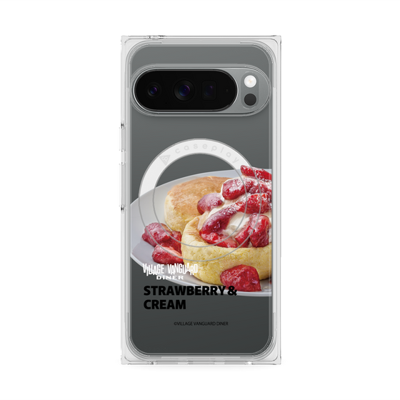 プレミアムスクエアケース with Pixelsnap［ ヴィレッジヴァンガードダイナー - ストロベリー＆クリームパンケーキ ］