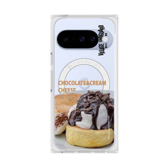 プレミアムスクエアケース with Pixelsnap［ ヴィレッジヴァンガードダイナー - チョコレート&クリームチーズパンケーキ ］