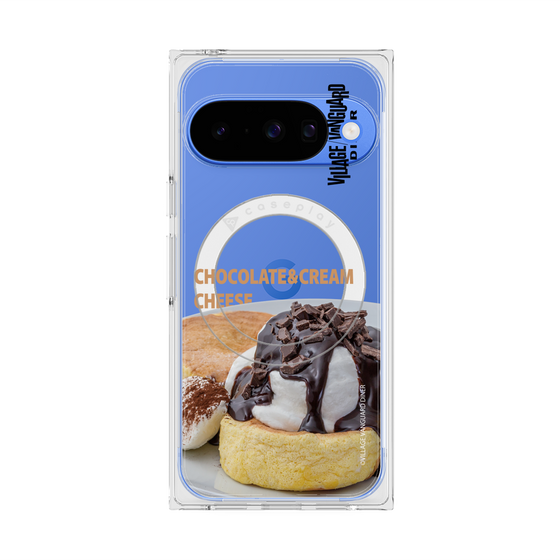 プレミアムスクエアケース with Pixelsnap［ ヴィレッジヴァンガードダイナー - チョコレート&クリームチーズパンケーキ ］