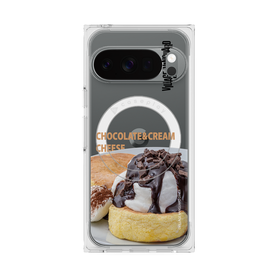 プレミアムスクエアケース with Pixelsnap［ ヴィレッジヴァンガードダイナー - チョコレート&クリームチーズパンケーキ ］