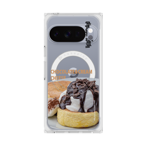 プレミアムスクエアケース with Pixelsnap［ ヴィレッジヴァンガードダイナー - チョコレート&クリームチーズパンケーキ ］