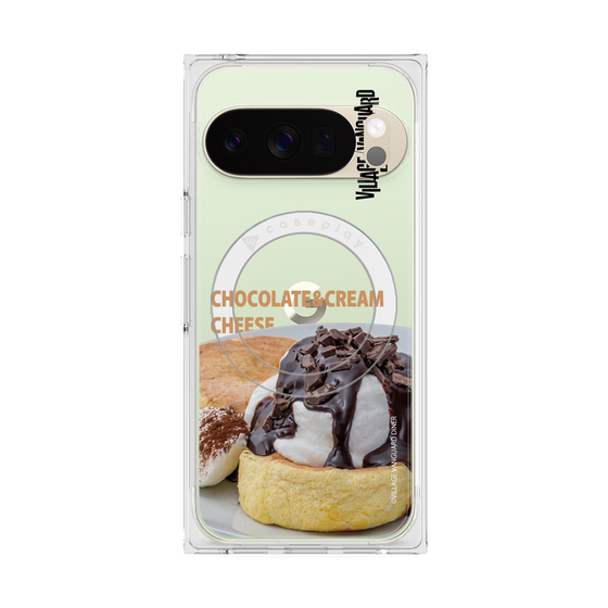 プレミアムスクエアケース with Pixelsnap［ ヴィレッジヴァンガードダイナー - チョコレート&クリームチーズパンケーキ ］
