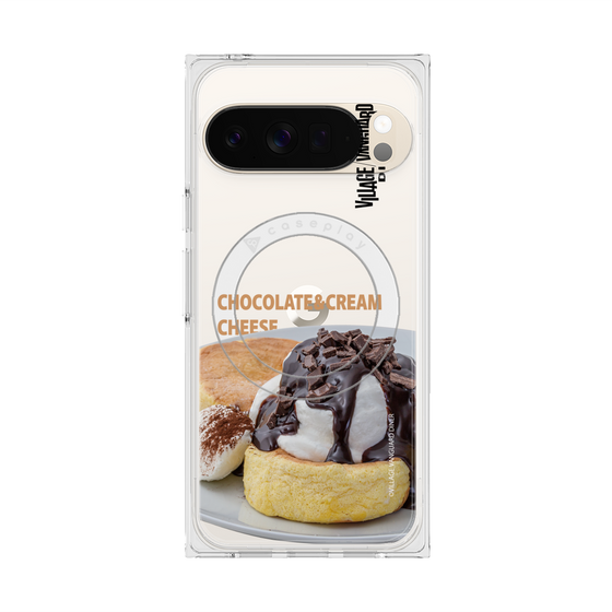 プレミアムスクエアケース with Pixelsnap［ ヴィレッジヴァンガードダイナー - チョコレート&クリームチーズパンケーキ ］