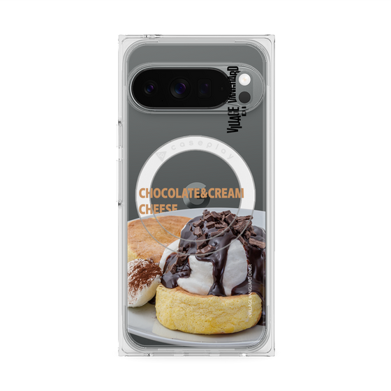 プレミアムスクエアケース with Pixelsnap［ ヴィレッジヴァンガードダイナー - チョコレート&クリームチーズパンケーキ ］
