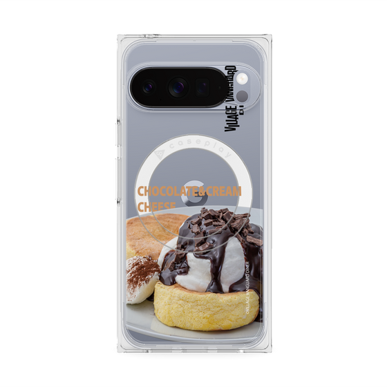 プレミアムスクエアケース with Pixelsnap［ ヴィレッジヴァンガードダイナー - チョコレート&クリームチーズパンケーキ ］