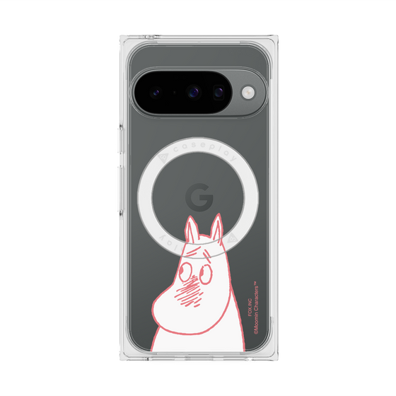プレミアムスクエアケース with Pixelsnap［ MOOMIN - Blushing face ］