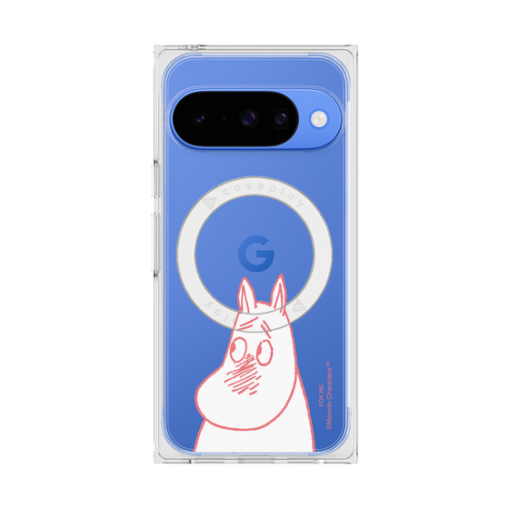 プレミアムスクエアケース with Pixelsnap［ MOOMIN - Blushing face ］