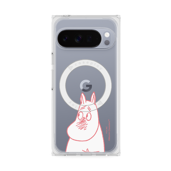 プレミアムスクエアケース with Pixelsnap［ MOOMIN - Blushing face ］