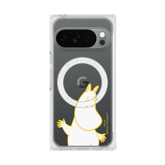 プレミアムスクエアケース with Pixelsnap［ MOOMIN - Happy face ］