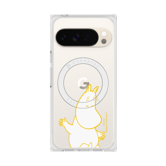 プレミアムスクエアケース with Pixelsnap［ MOOMIN - Happy face ］