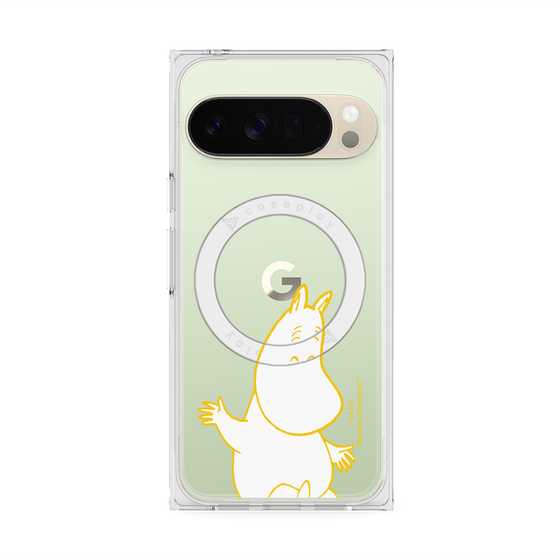 プレミアムスクエアケース with Pixelsnap［ MOOMIN - Happy face ］