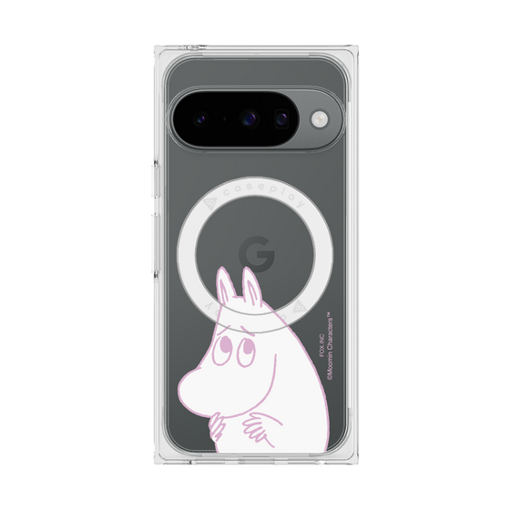 プレミアムスクエアケース with Pixelsnap［ MOOMIN - Fearful face ］
