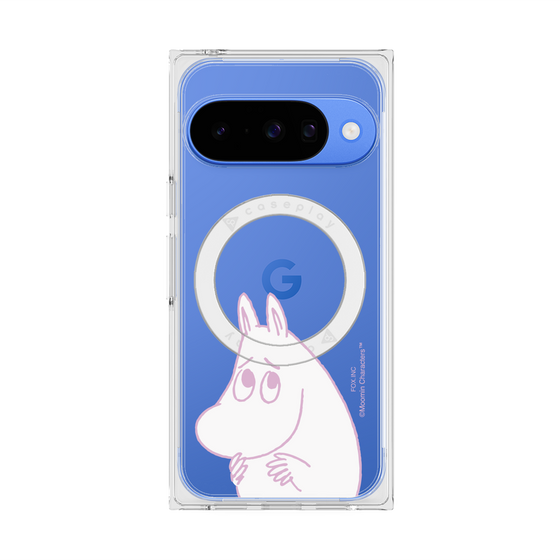 プレミアムスクエアケース with Pixelsnap［ MOOMIN - Fearful face ］