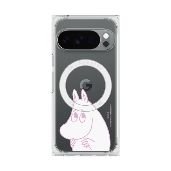 プレミアムスクエアケース with Pixelsnap［ MOOMIN - Fearful face ］
