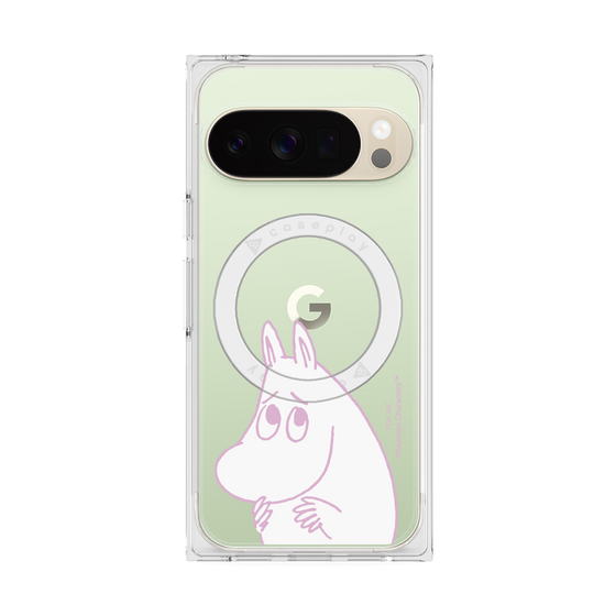 プレミアムスクエアケース with Pixelsnap［ MOOMIN - Fearful face ］