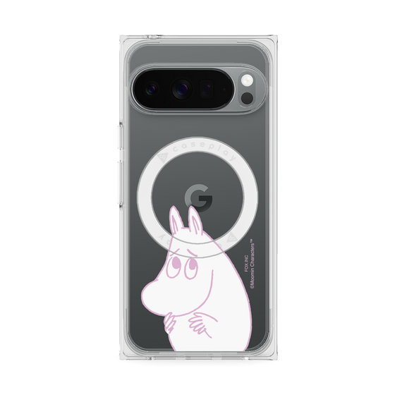 プレミアムスクエアケース with Pixelsnap［ MOOMIN - Fearful face ］