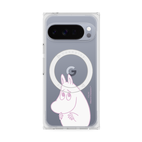 プレミアムスクエアケース with Pixelsnap［ MOOMIN - Fearful face ］