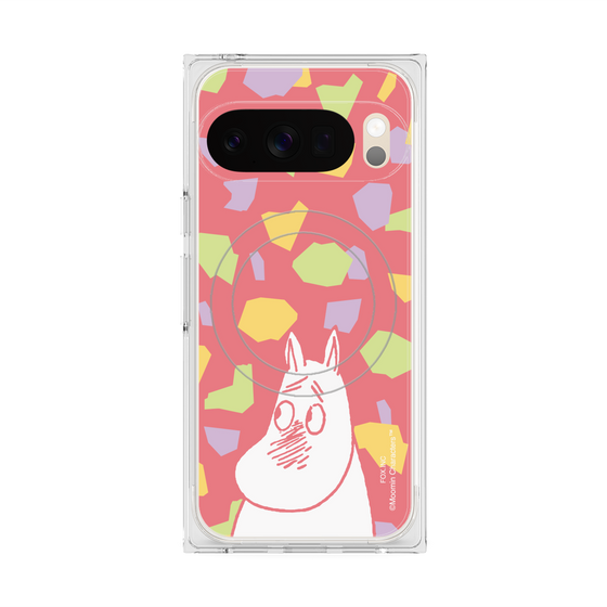 プレミアムスクエアケース with Pixelsnap［ MOOMIN - Blushing face - color ］