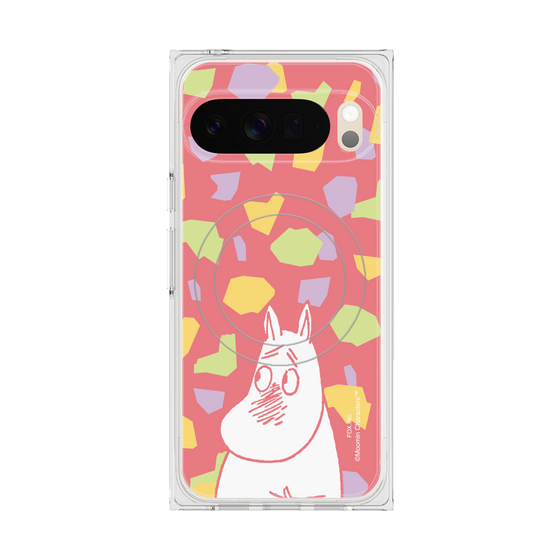 プレミアムスクエアケース with Pixelsnap［ MOOMIN - Blushing face - color ］