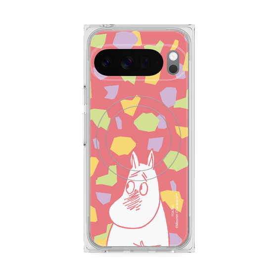 プレミアムスクエアケース with Pixelsnap［ MOOMIN - Blushing face - color ］