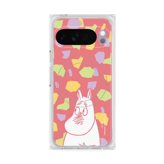 プレミアムスクエアケース with Pixelsnap［ MOOMIN - Blushing face - color ］