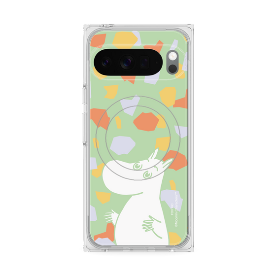プレミアムスクエアケース with Pixelsnap［ MOOMIN - Sparkling face - color ］