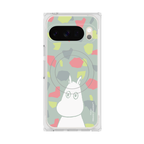 プレミアムスクエアケース with Pixelsnap［ MOOMIN - Troubled face - color ］
