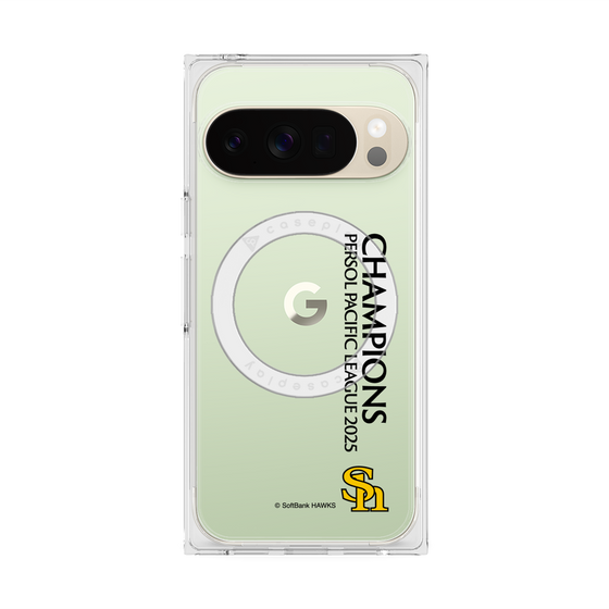プレミアムスクエアケース with Pixelsnap［ 福岡ソフトバンクホークス - PERSOL PACIFIC LEAGUE 2025 CHAMOIONS - 縦ロゴ ］