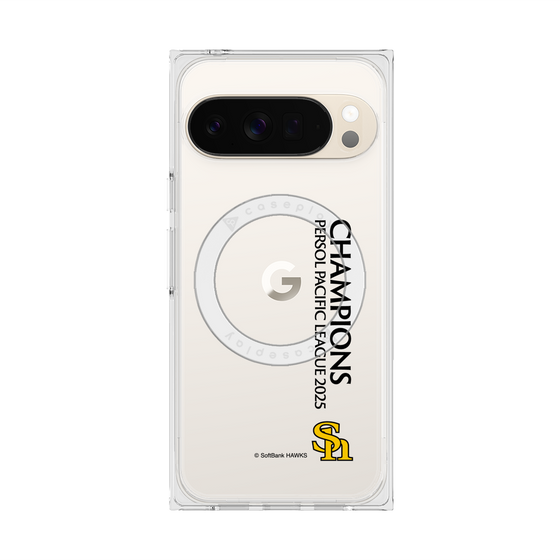 プレミアムスクエアケース with Pixelsnap［ 福岡ソフトバンクホークス - PERSOL PACIFIC LEAGUE 2025 CHAMOIONS - 縦ロゴ ］