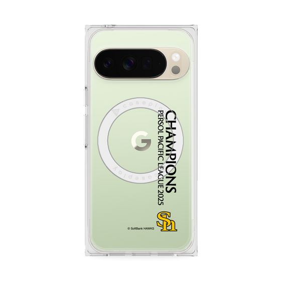 プレミアムスクエアケース with Pixelsnap［ 福岡ソフトバンクホークス - PERSOL PACIFIC LEAGUE 2025 CHAMOIONS - 縦ロゴ ］