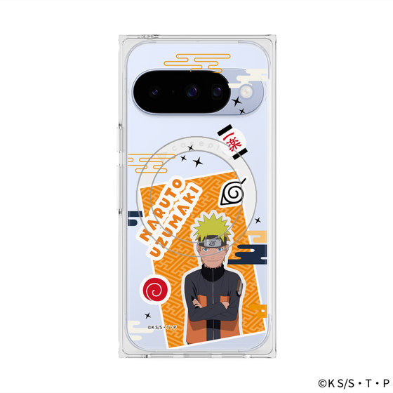 プレミアムスクエアケース with Pixelsnap［ NARUTO-ナルト- 疾風伝 - ステッカー - うずまきナルト ］