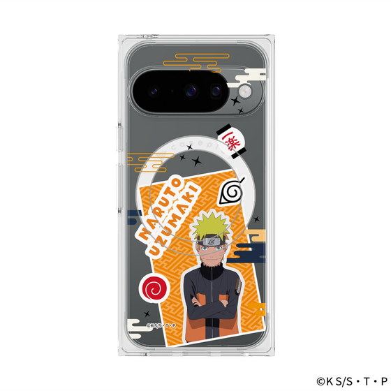 プレミアムスクエアケース with Pixelsnap［ NARUTO -ナルト- 疾風伝 - ステッカー - うずまきナルト ］